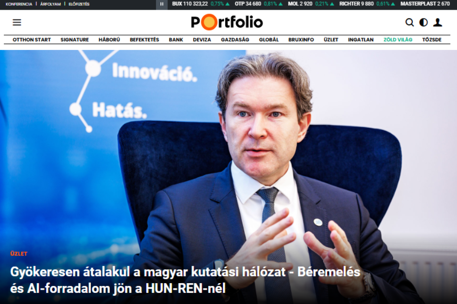 Béremelés, teljesítményalapú finanszírozás és AI-forradalom jön a HUN-REN-nél