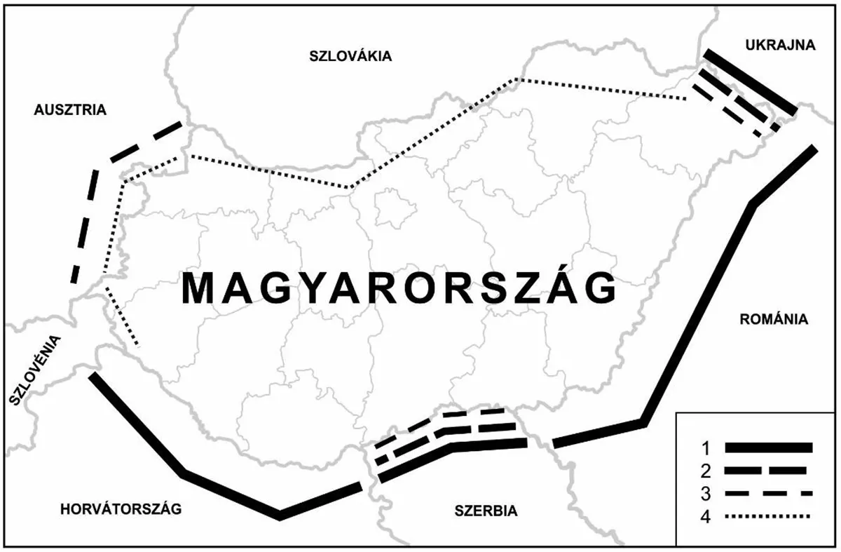 Magyarország „külső határainak” sajátossága