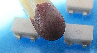 Micro-scale gas sensor for natural gas leak detection developed by EK-CER researchers in collaboration with the Moscow Engineering Physics Institute