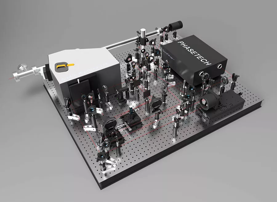 Ultrafast optical spectroscopic measurement system developed at ELI in Szeged to study light-induced biological processes with help of BRC researchers