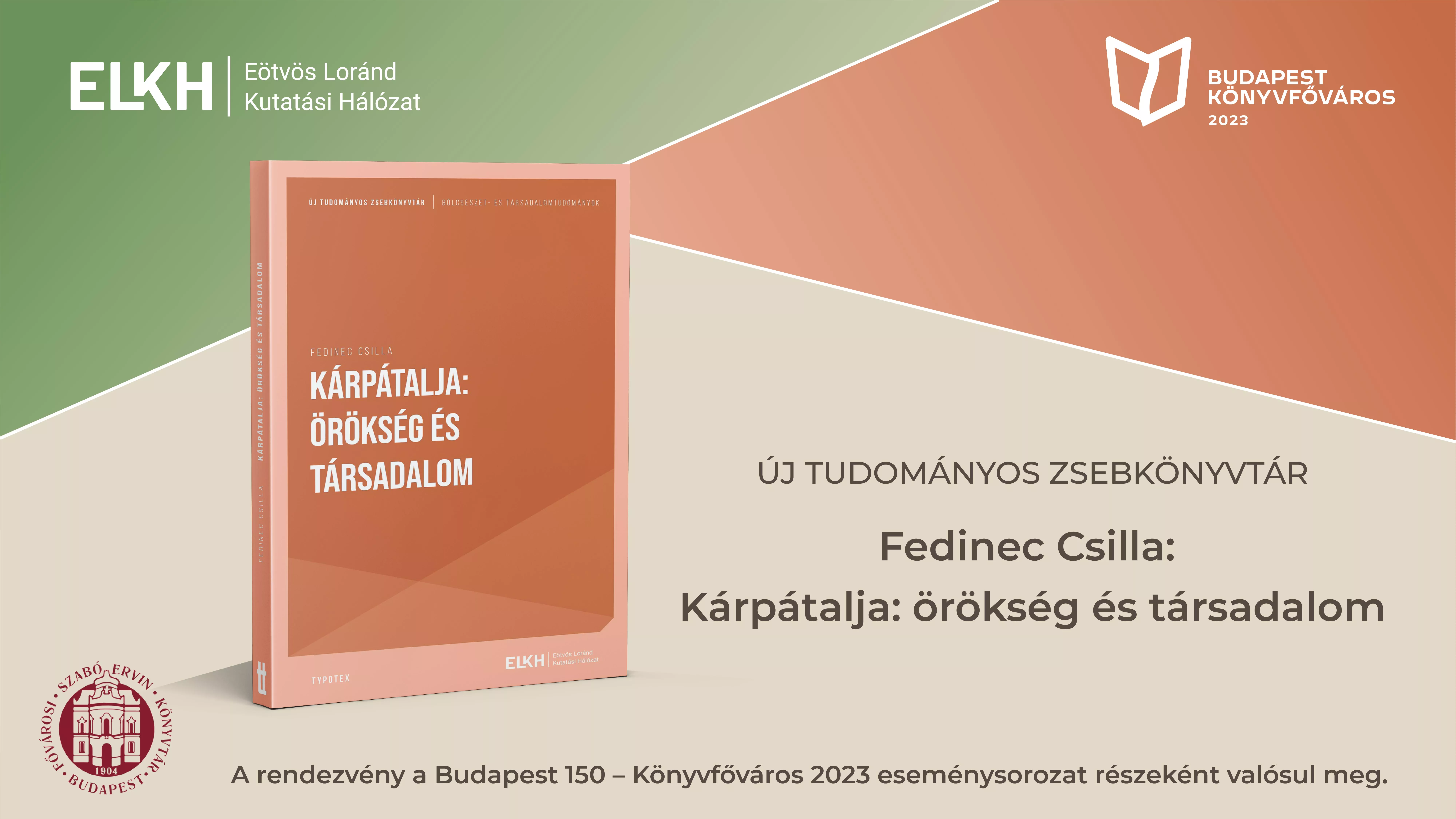 Az ELKH Új tudományos zsebkönyvtár című sorozatának könyvbemutatója a Körúti Könyvtárban
