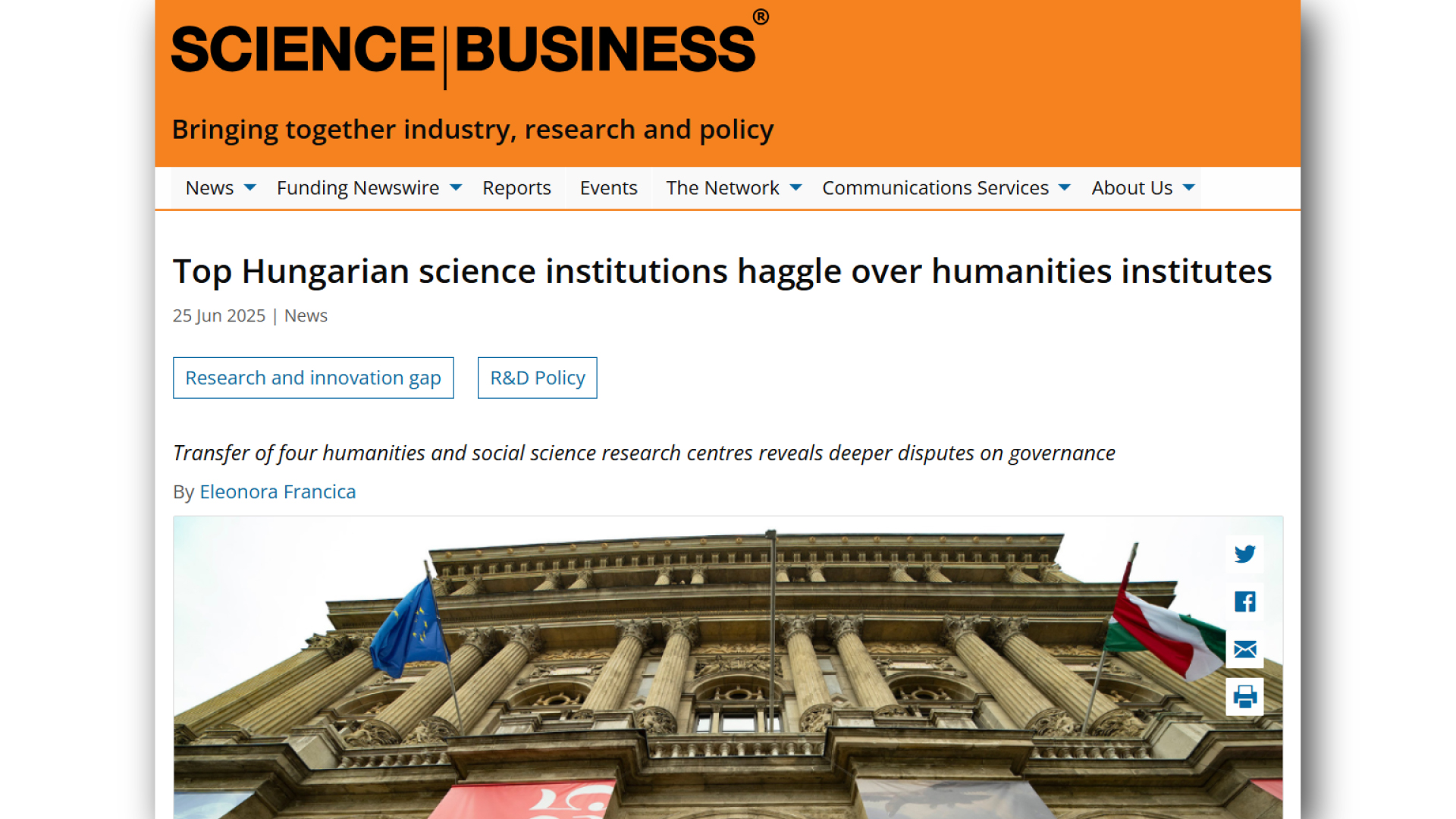 A Science|Business is írt a HUN-REN ELTE-hez kerülő kutatóközpontjairól