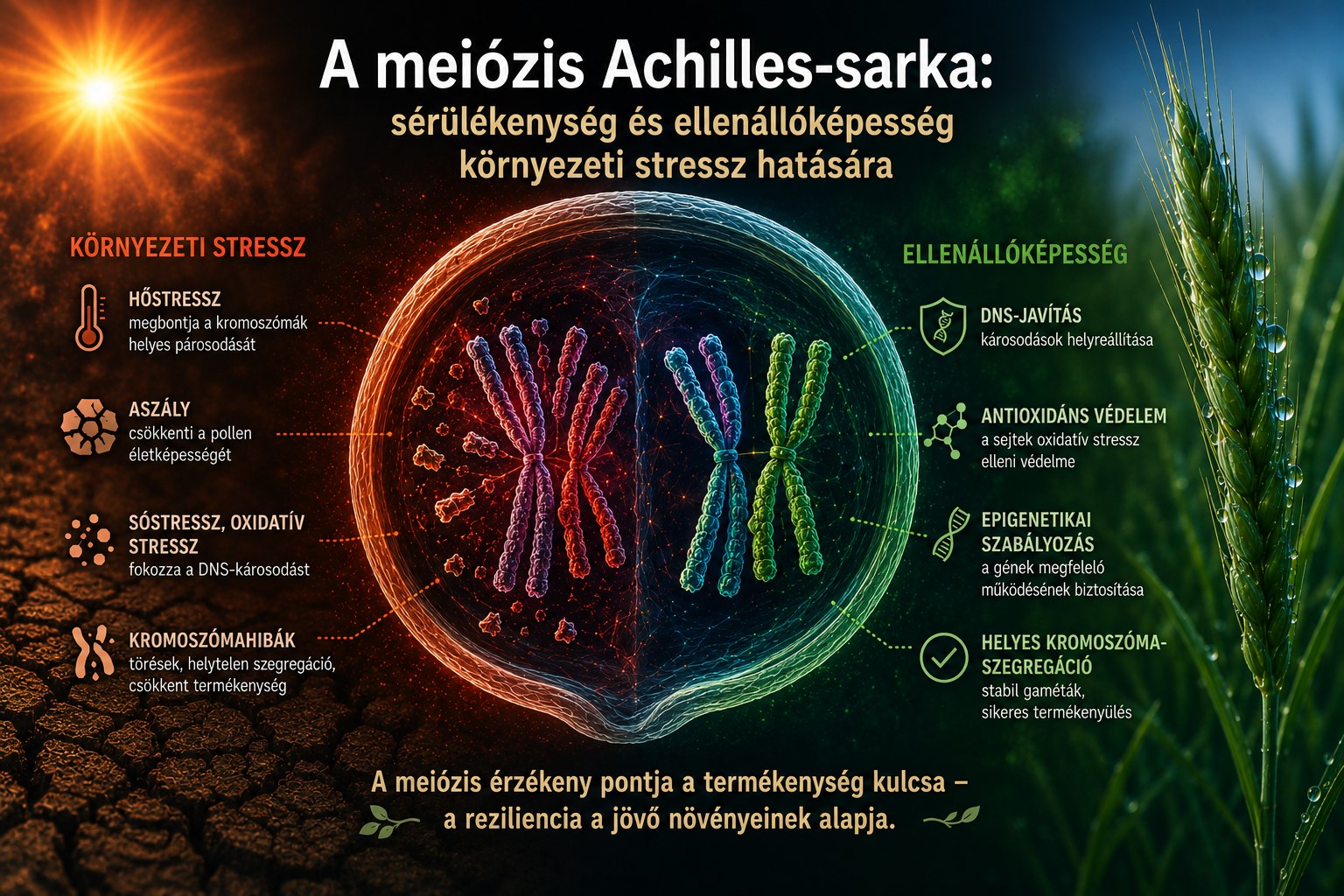 A növényi meiózis feltárása segítheti a klímatűrő gabonafélék nemesítését